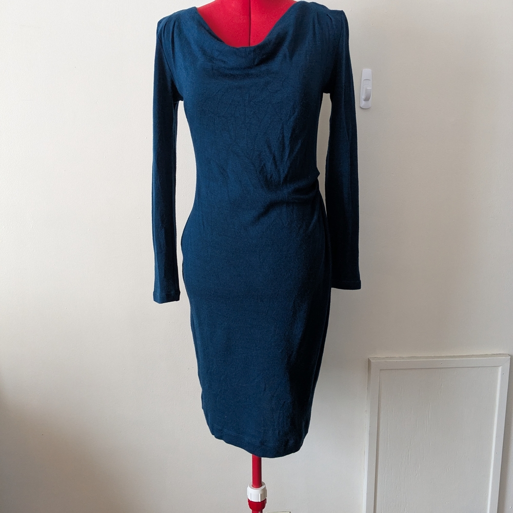 Banana Republic Teal Long Sleeve Dress